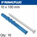 FRAME FIXING FF1 WITH CSK HEAD SCREW 10X100MM 16PSC PER TUB